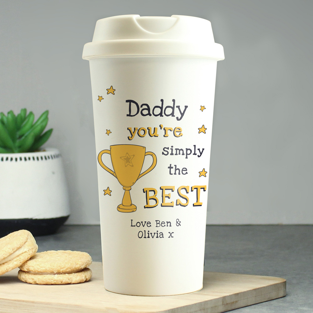 Personalised Memento Company Personalised Simply The Best Travel Mug 380ml Image 2
