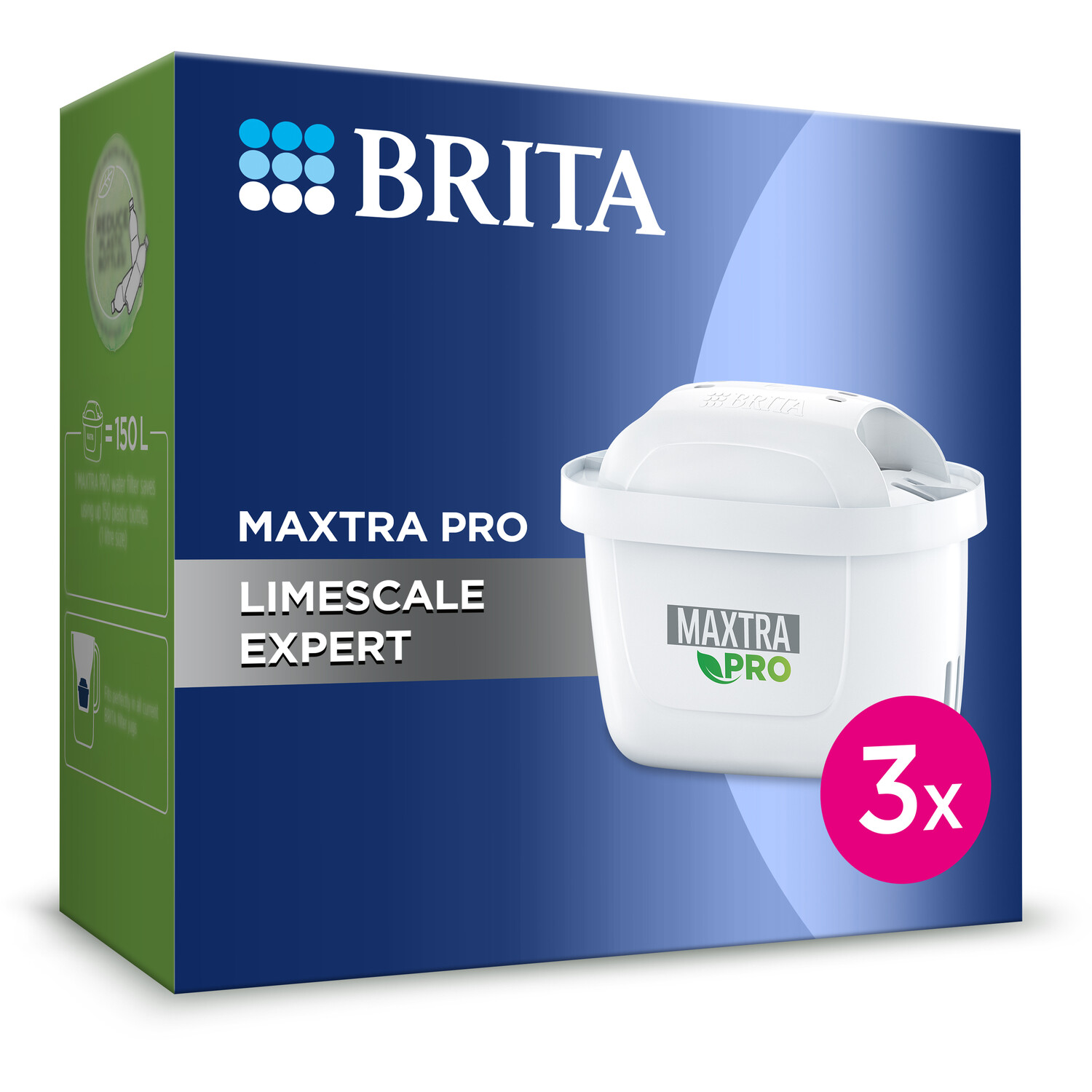 Brita Maxtra Pro White Limescale Expert Water Filter Cartridges 3 Pack Image 2
