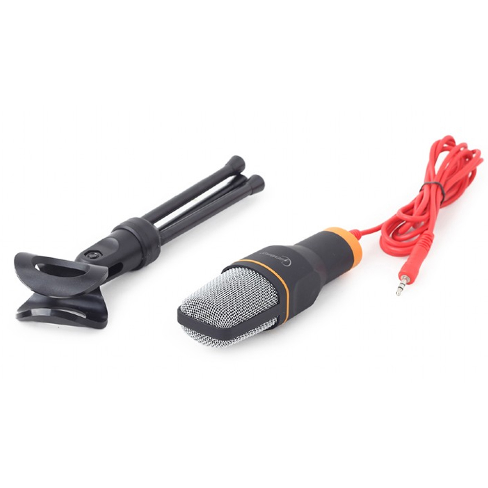 Gembird Black Desktop Microphone with 3.5mm Jack and Tripod Image 2