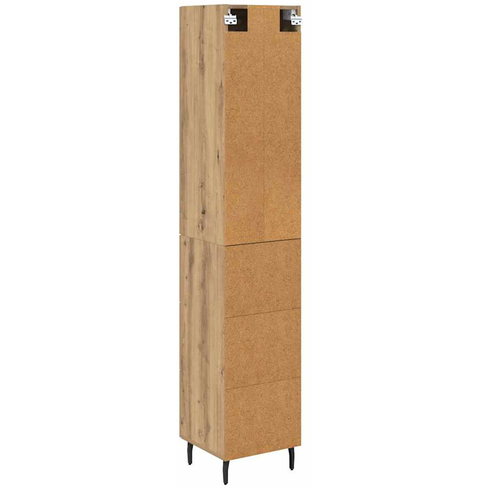 vidaXL Single Door 3 Drawer Artisan Oak Highboard Image 8