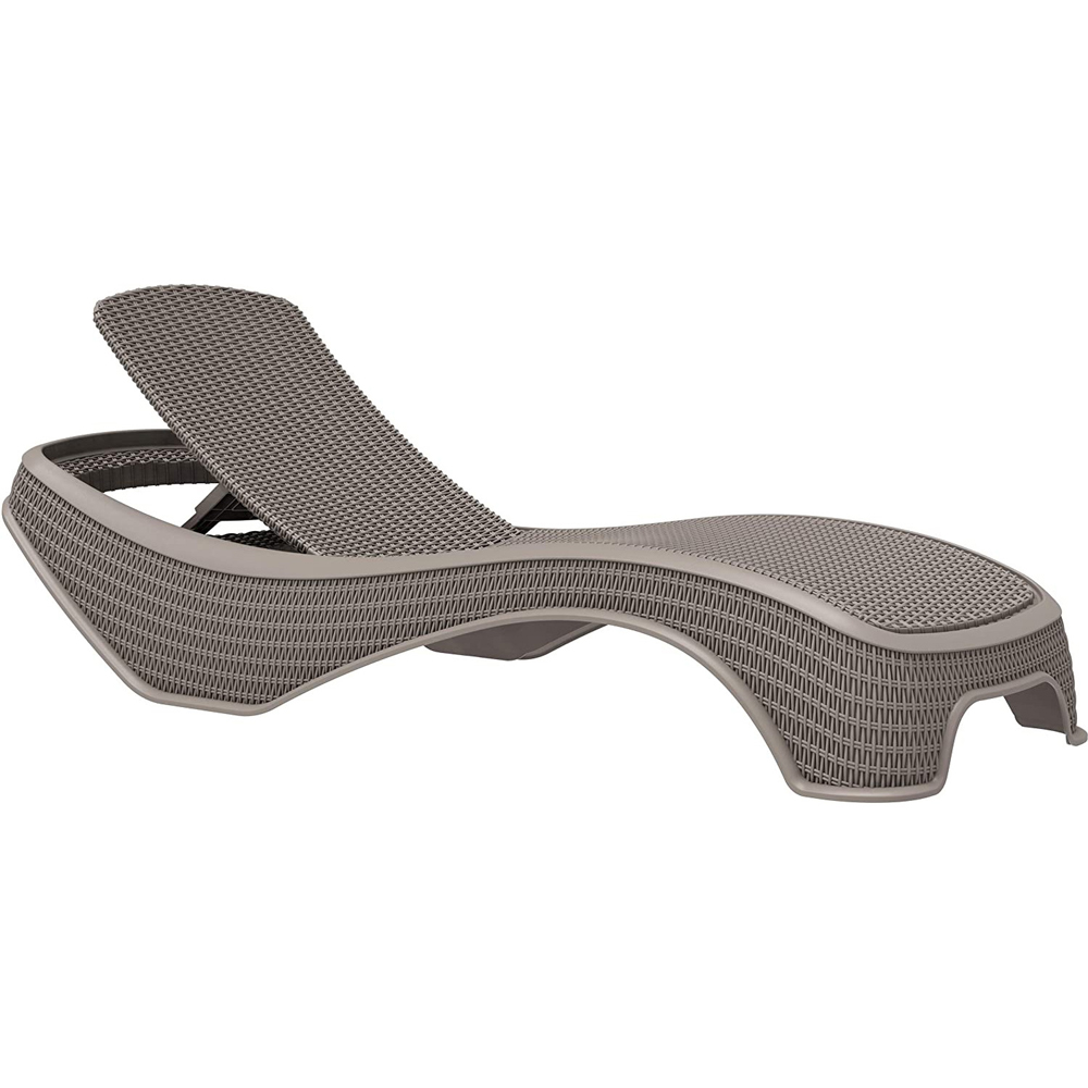 Centurion Supports Maldives Warm Grey Rattan Adjustable Sun Lounger Image 2