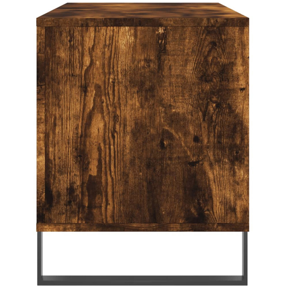 vidaXL 6 Shelf Smoked Oak Record Cabinet Image 5