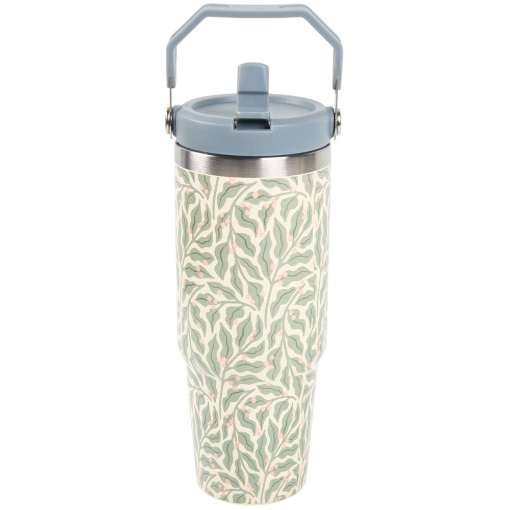 Nitro Green Leaves Stainless Steel Tumbler Neutral Image 1