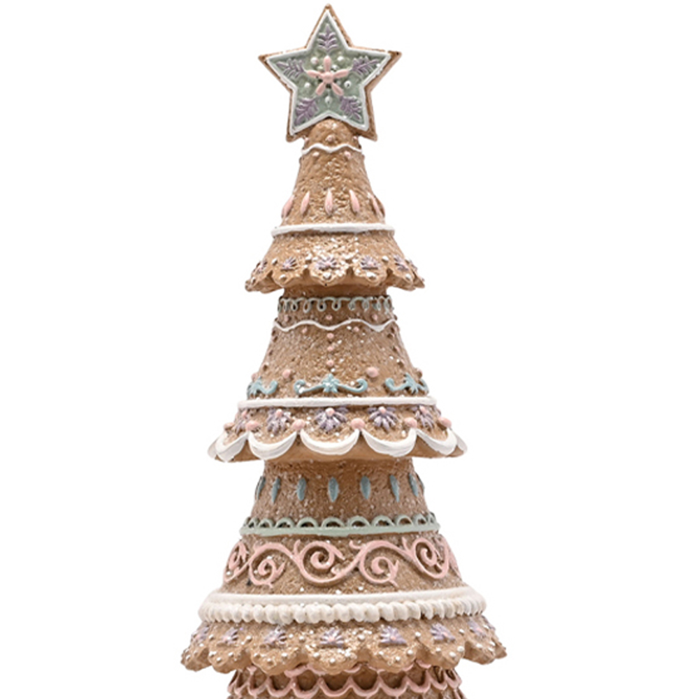 The Seasonal Gift Co. Santa and Friends Pastel Gingerbread Christmas Tree 32cm Image 2