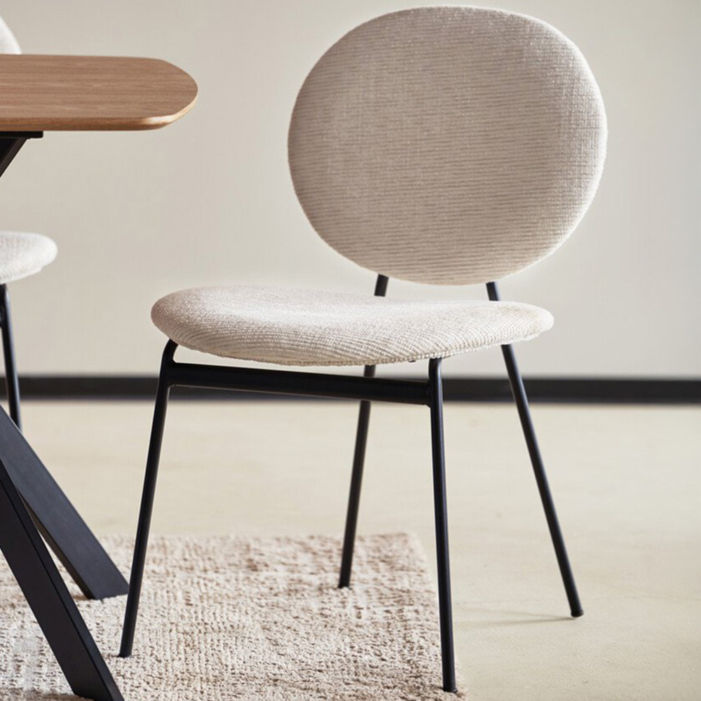 Pair of Maybury Dining Chairs - Cream Image 1