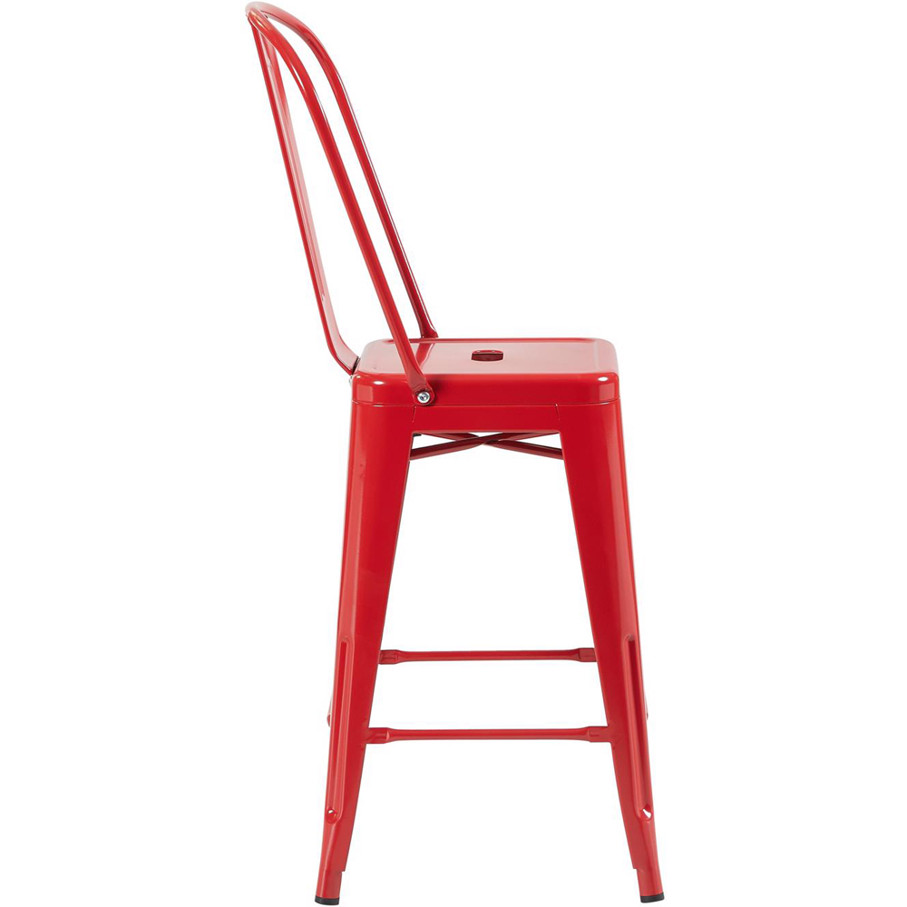 FWStyle Red Gloss Metal Bar Chair 4 Pack Image 3