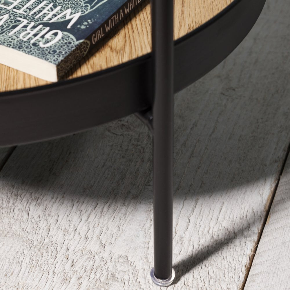 Noa and Nani Solna Single Shelf Black Small Side Table Image 3