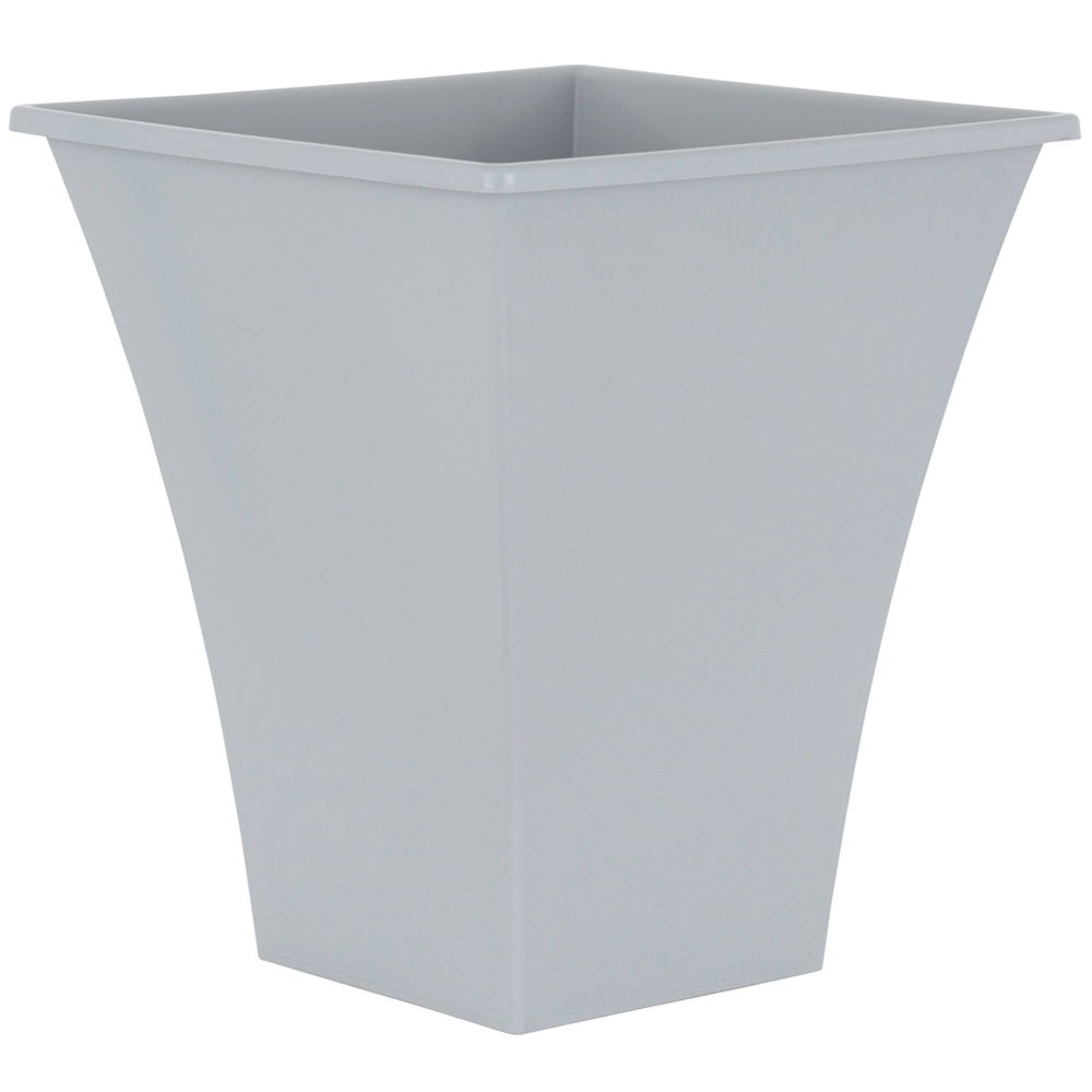 Wham Metallica Cement Grey Recycled Plastic Square Planter 28cm 4 Pack Image 4
