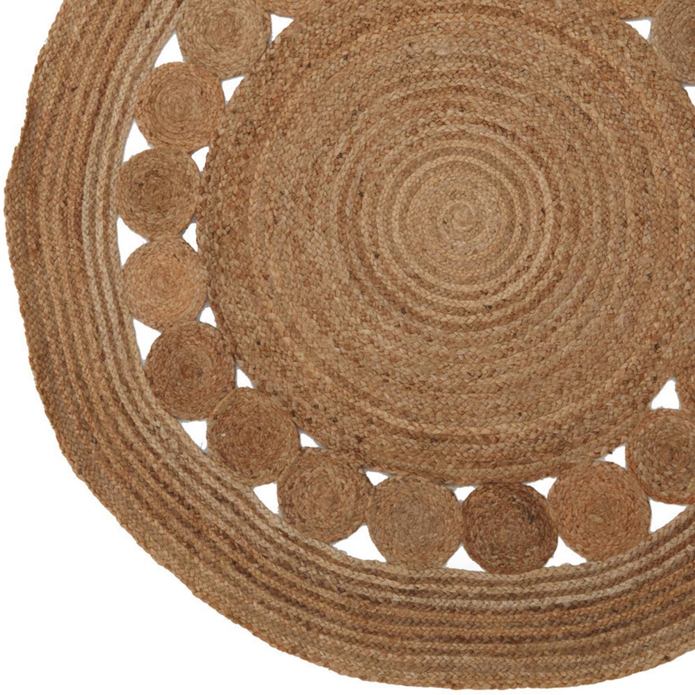 Premier Housewares Bosie Demir Natural Round Jute Rug Image 5