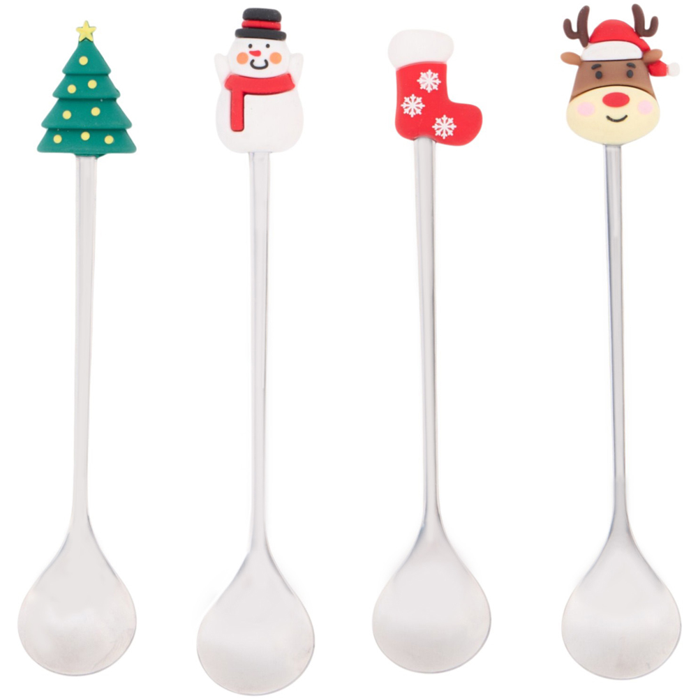 Christmas Stainless Steel Spoons with Pendant Image 3