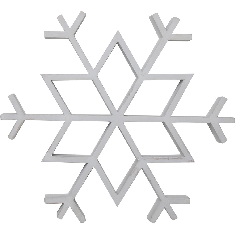 Standing Wooden Snowflake Image 2