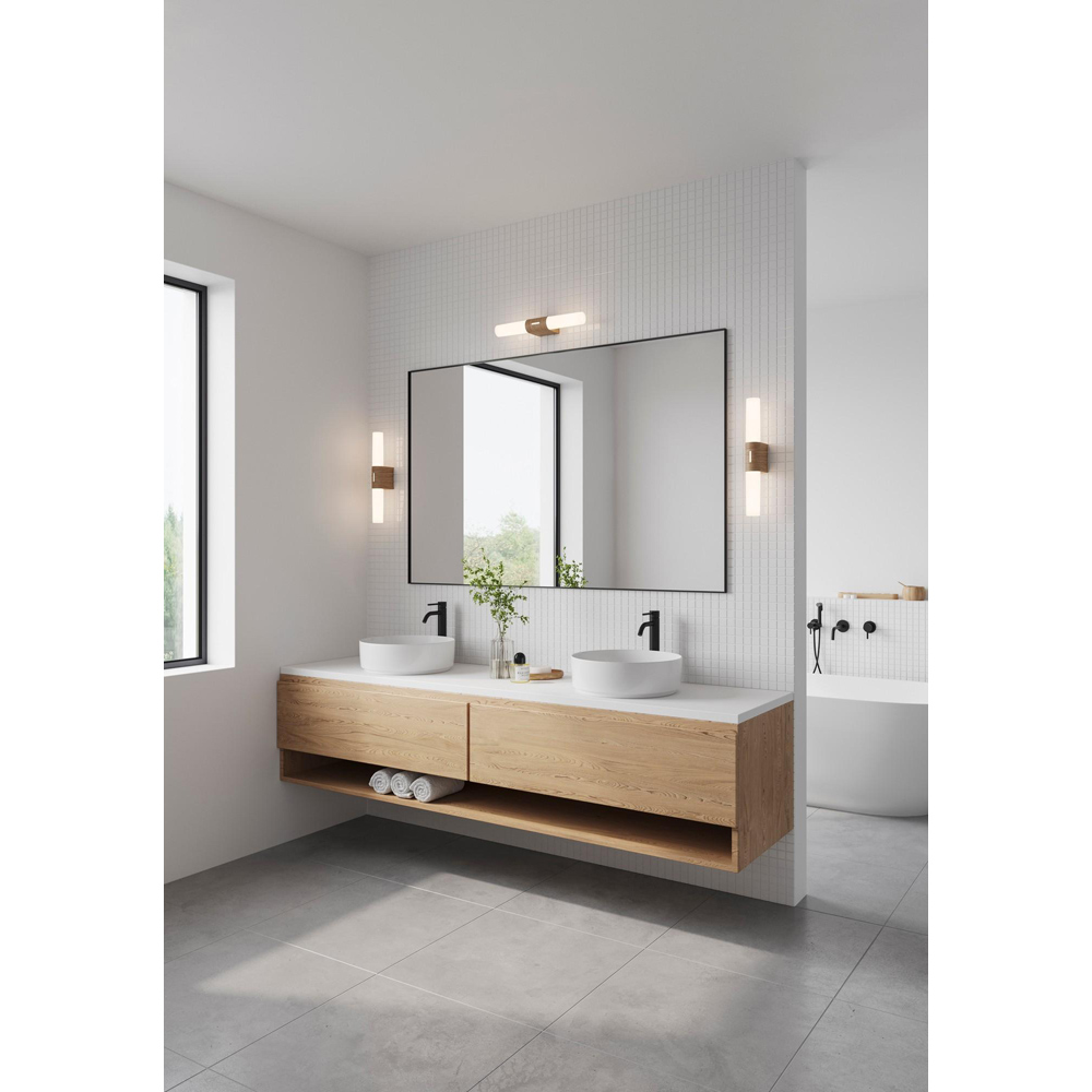Nordlux Helva Double Basic Wood Foil Wall Light Image 2