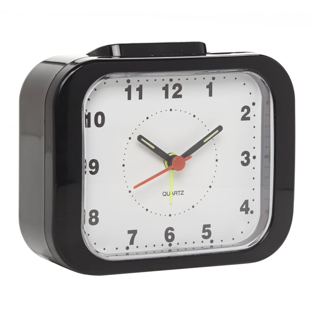 Wilko Square Alarm Clock Black Image