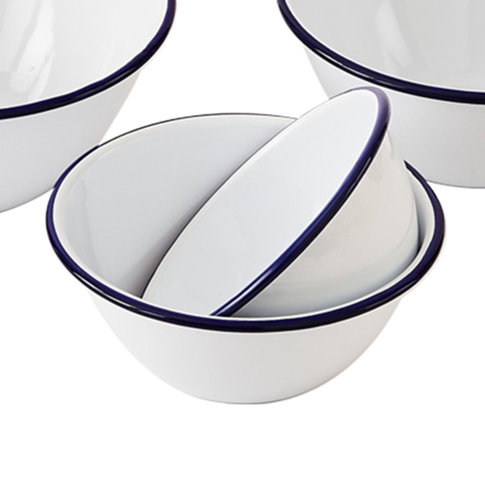 Highlands Homeware Enamel Pudding Bowl 4 Pack Image 2