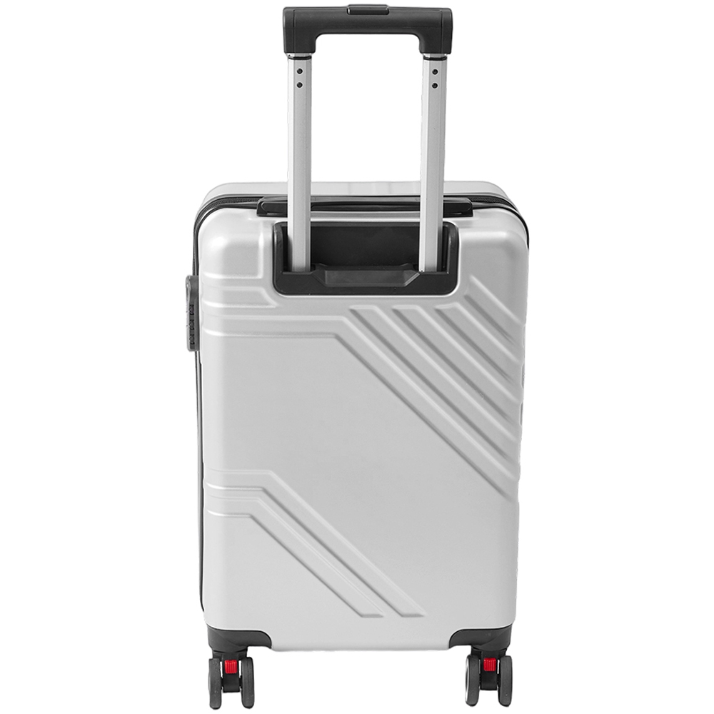 H&O Direct 20 inch Silver Hard Shell Suitcase with Combination Lock Image 2
