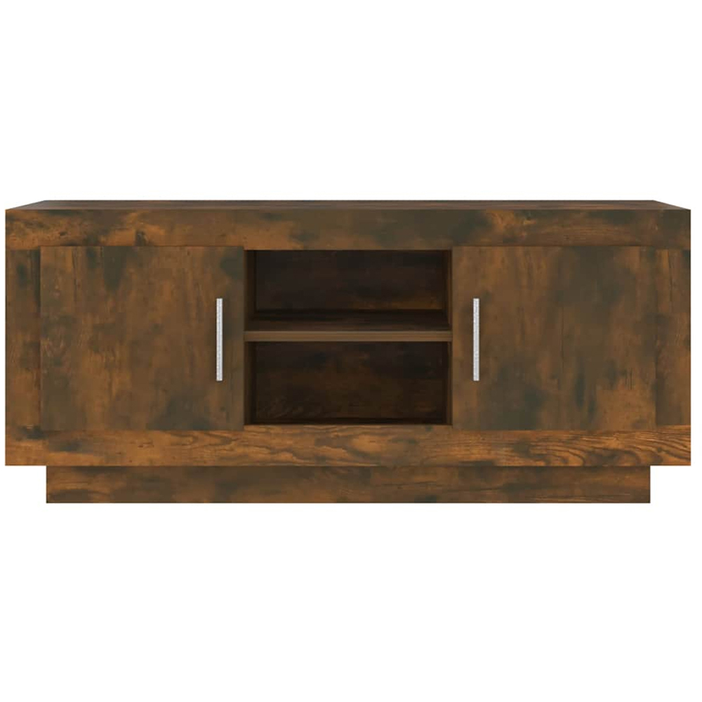 vidaXL 2 Door 2 Shelf Smoked Oak TV Cabinet Image 5