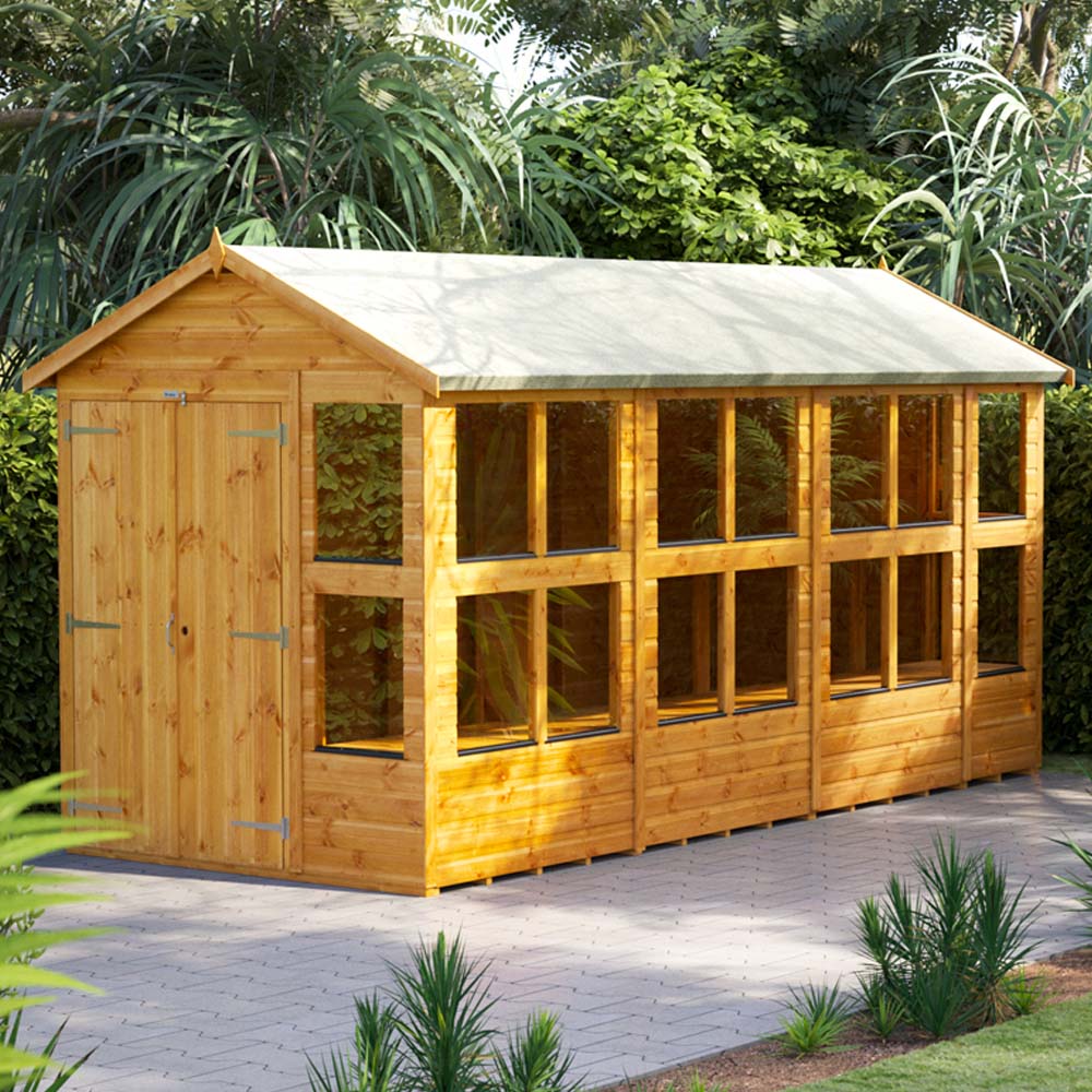 Power Sheds 14 x 6ft Double Door Apex Potting Shed Image 2