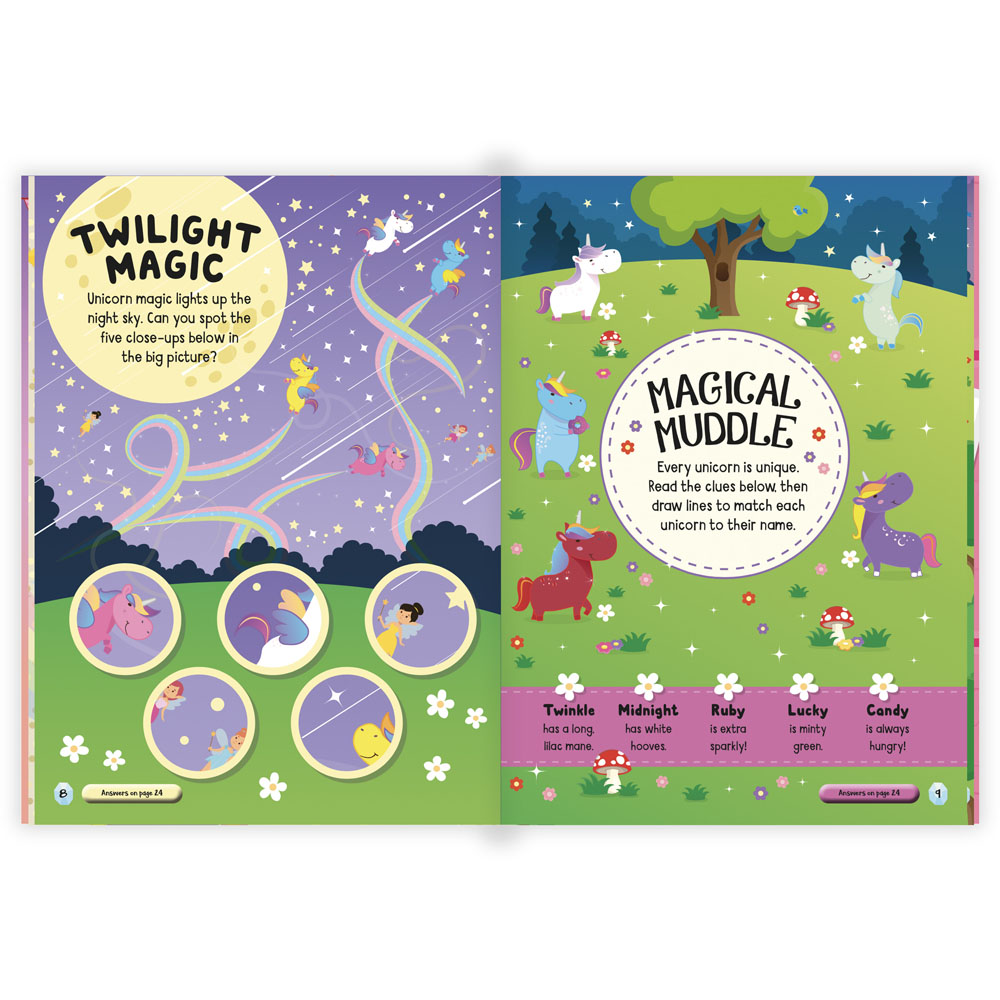 Curious Universe Bookoli Puffy Sticker Unicorn Magic Activity Book Image 3