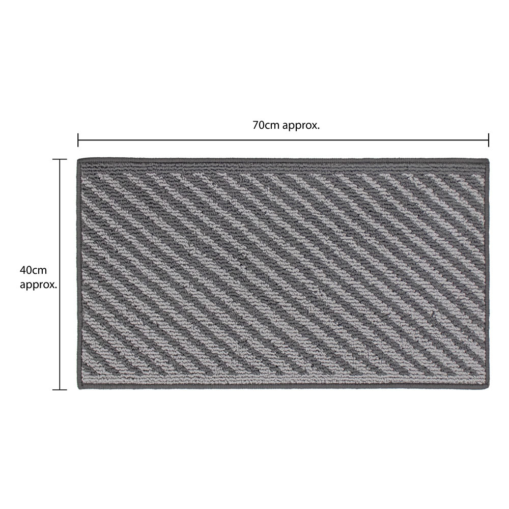 JVL Stellar Grey Indoor Machine Washable Doormat 40 x 70cm Image 9