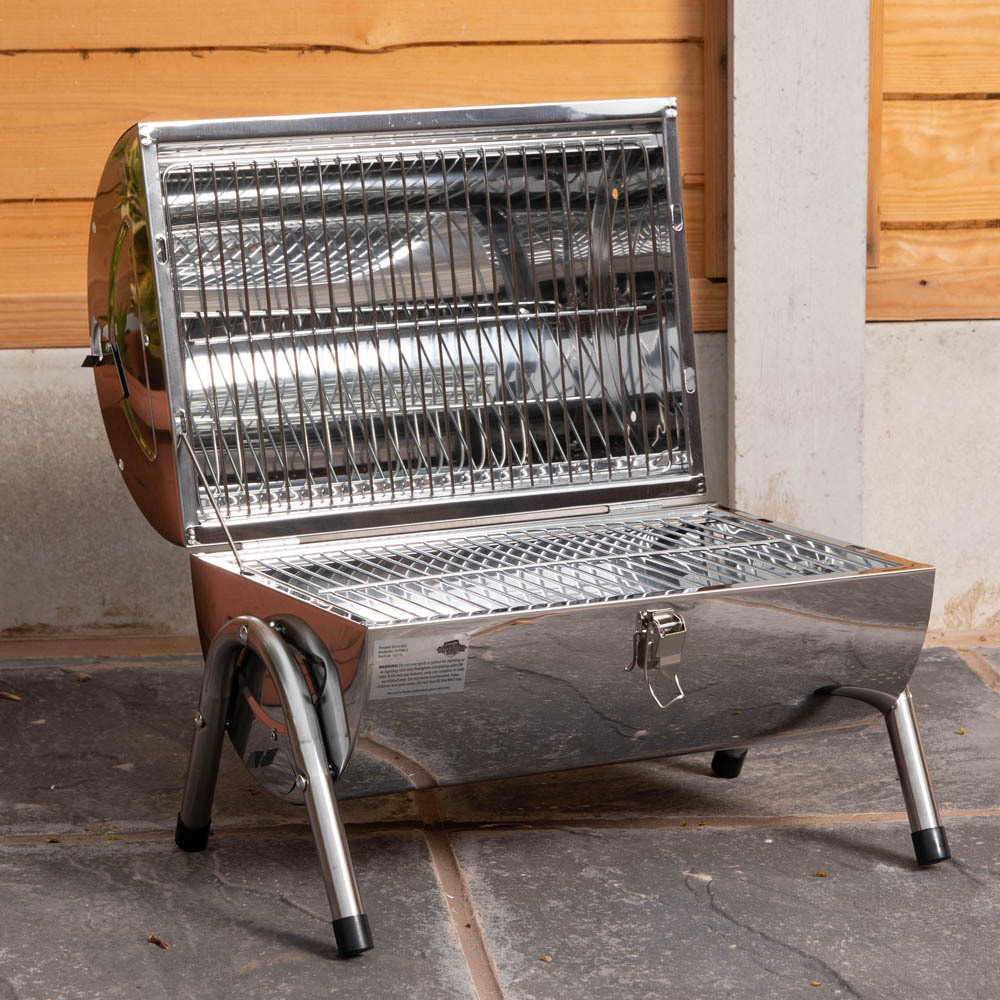 Samuel Alexander Barrel Style Portable Charcoal Camping BBQ Image 2