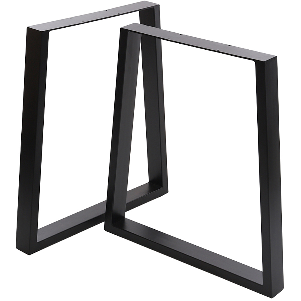 Living and Home Black Industrial Trapezoidal Iron Furniture Leg 81 x 71cm 2 Pack Image 3