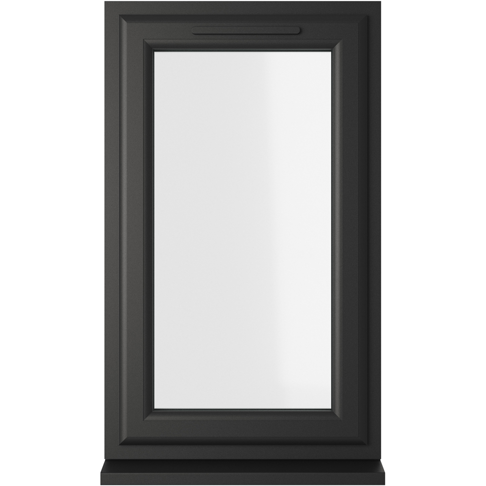 Crystal Black and White Top Hung Opener Clear Double Glazed Window 610 x 1040mm Image 1