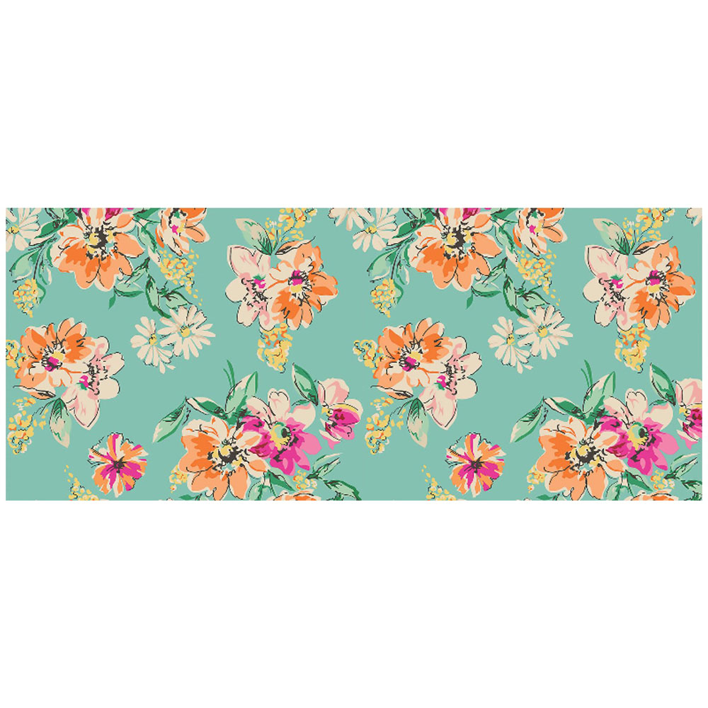 Warren Reed Designer Bright Flower Sketch Glass Bathroom Splashback 25 x 60cm Image 2