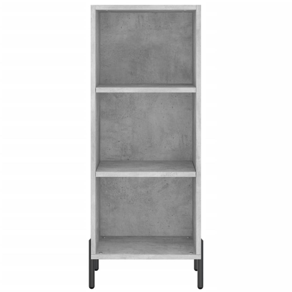 vidaXL Single Door 3 Shelf Concrete Grey Highboard Image 6
