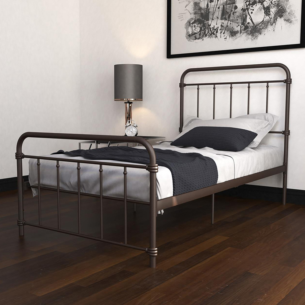 Dorel Wallace Single Bronze Metal Bed Image 1