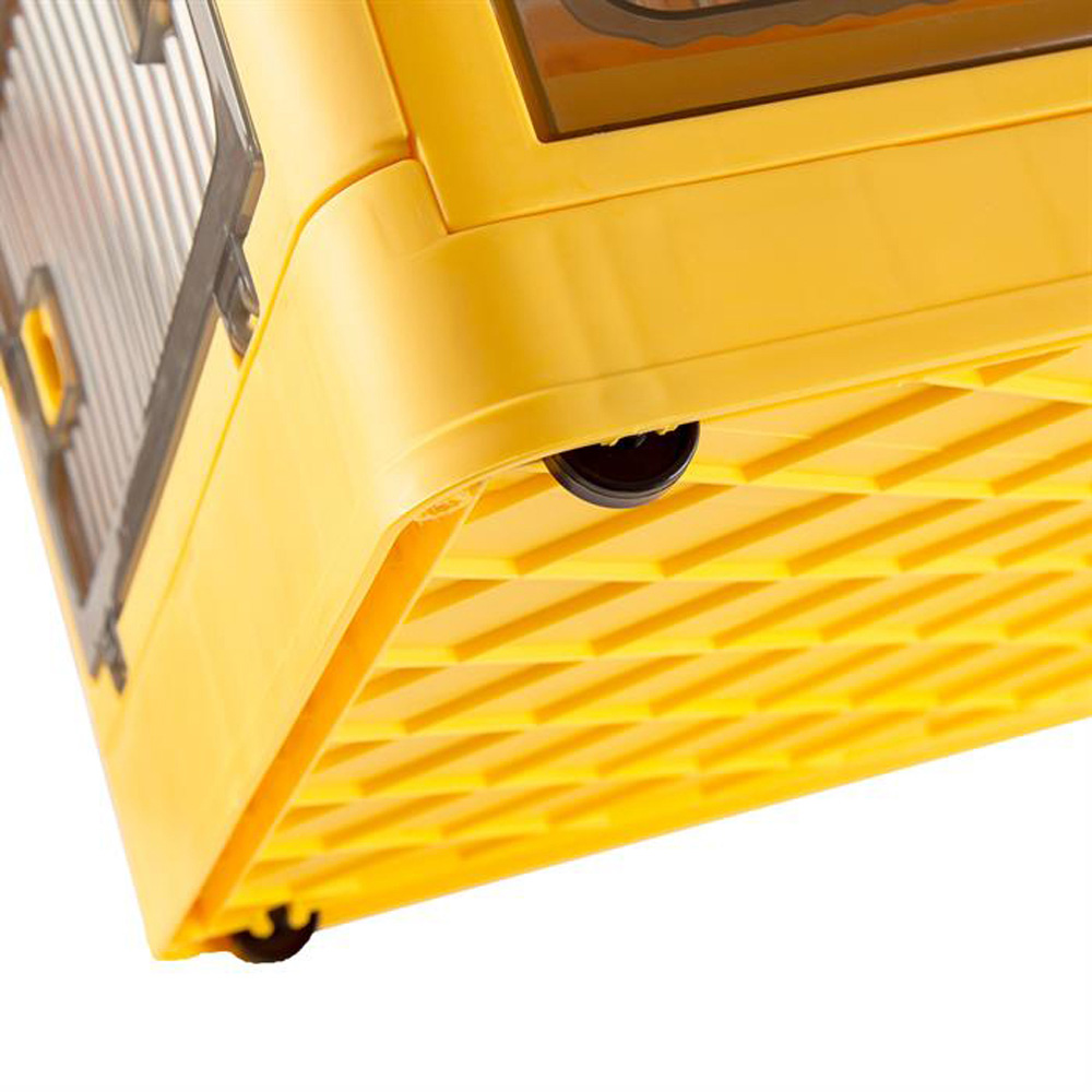Sewing Online YN8888-YELLOW 98L 5 Door Yellow Plastic Stackable Storage Box with Wheels Image 4