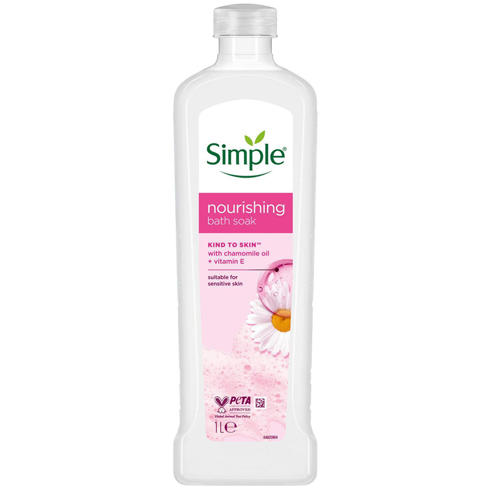 Simple Kind to Skin Chamomile Oil Nourishing Bath Soak 1L 12 Pack Image 2