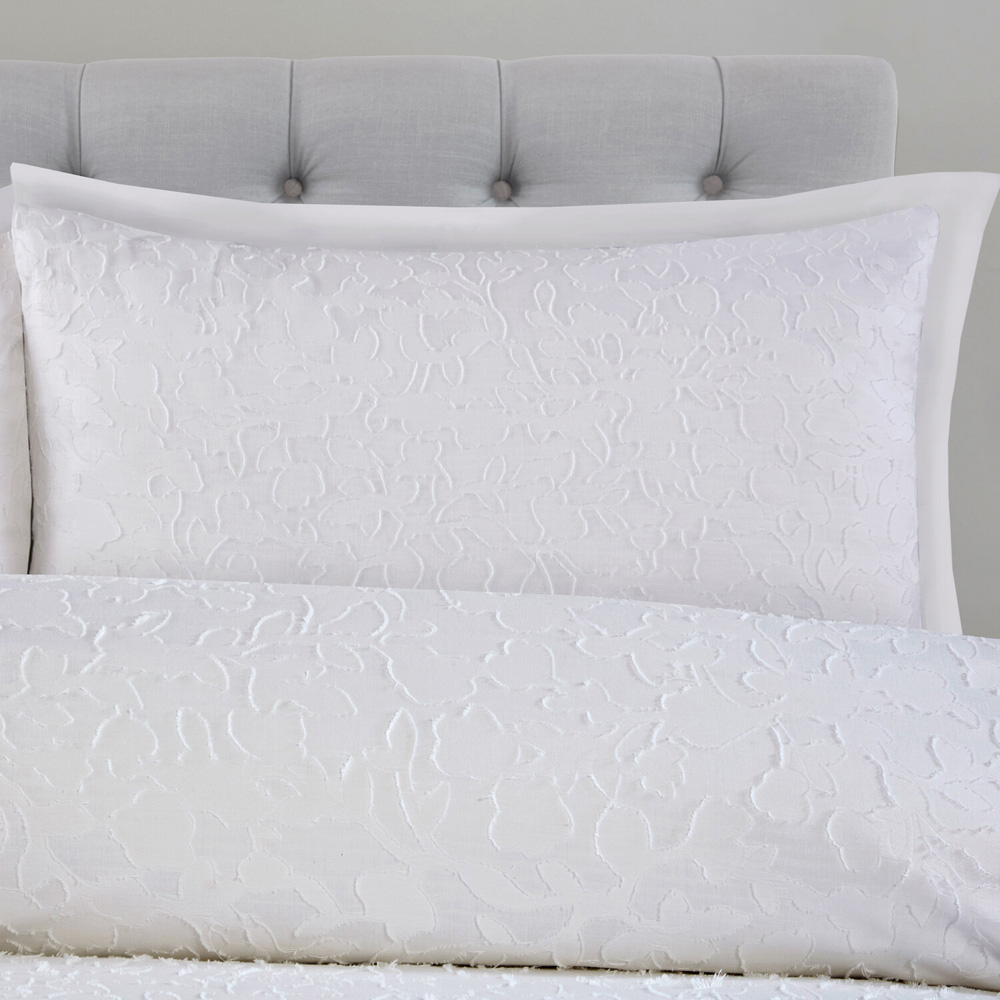 Emilia Jacquard Duvet Set White Double Image 3