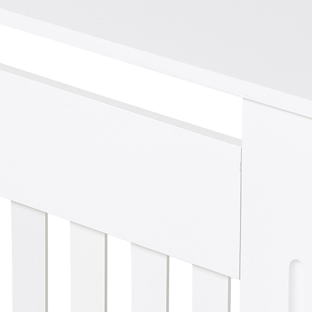 Living and Home White Slatted Radiator Cover 78 x 83cm Image 4