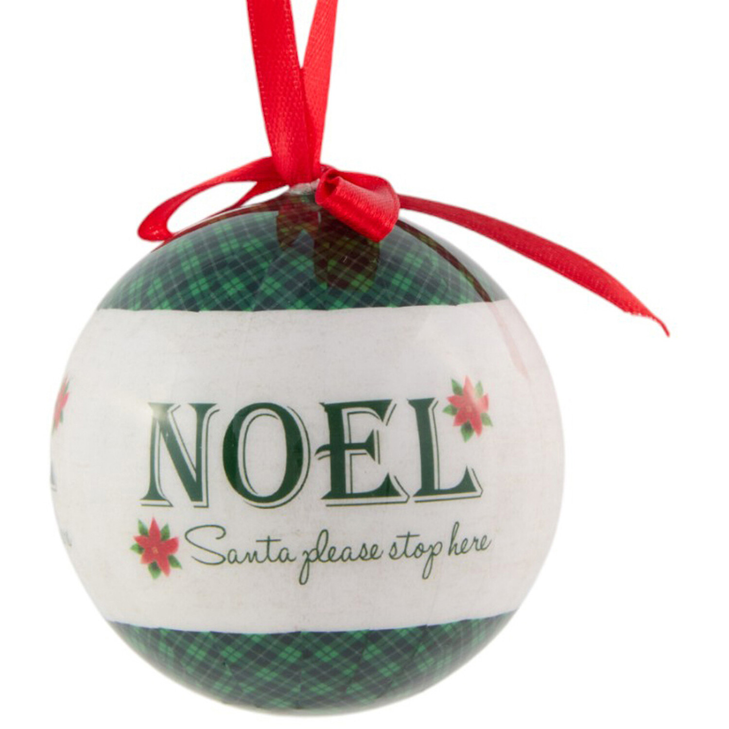 Set of 6 Santas Chalet Baubles Red and Green Image 4