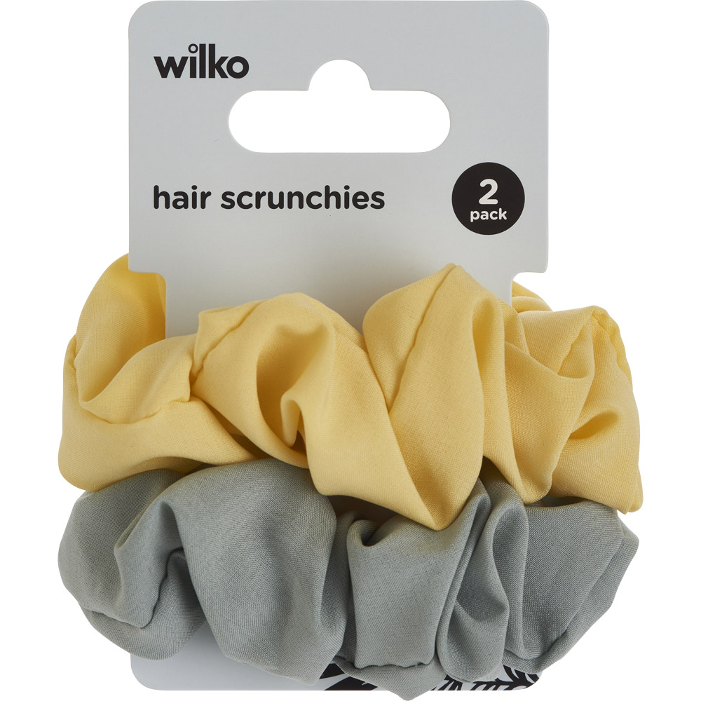 Wilko Scrunchies Yellow & Green 2 Pack Image 4