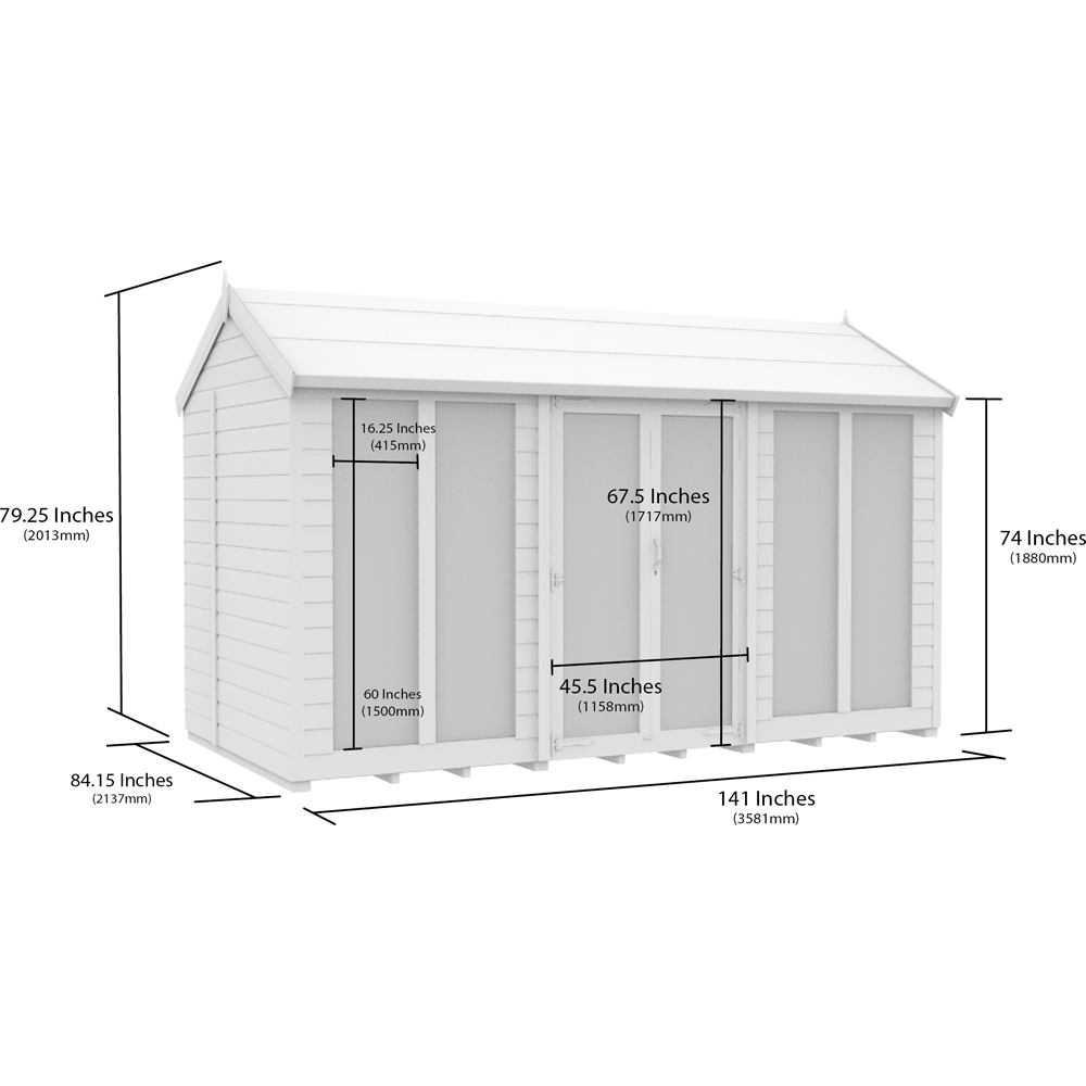 DIY Sheds 12 x 7ft Tongue and Groove Timber Apex Summerhouse Image 7