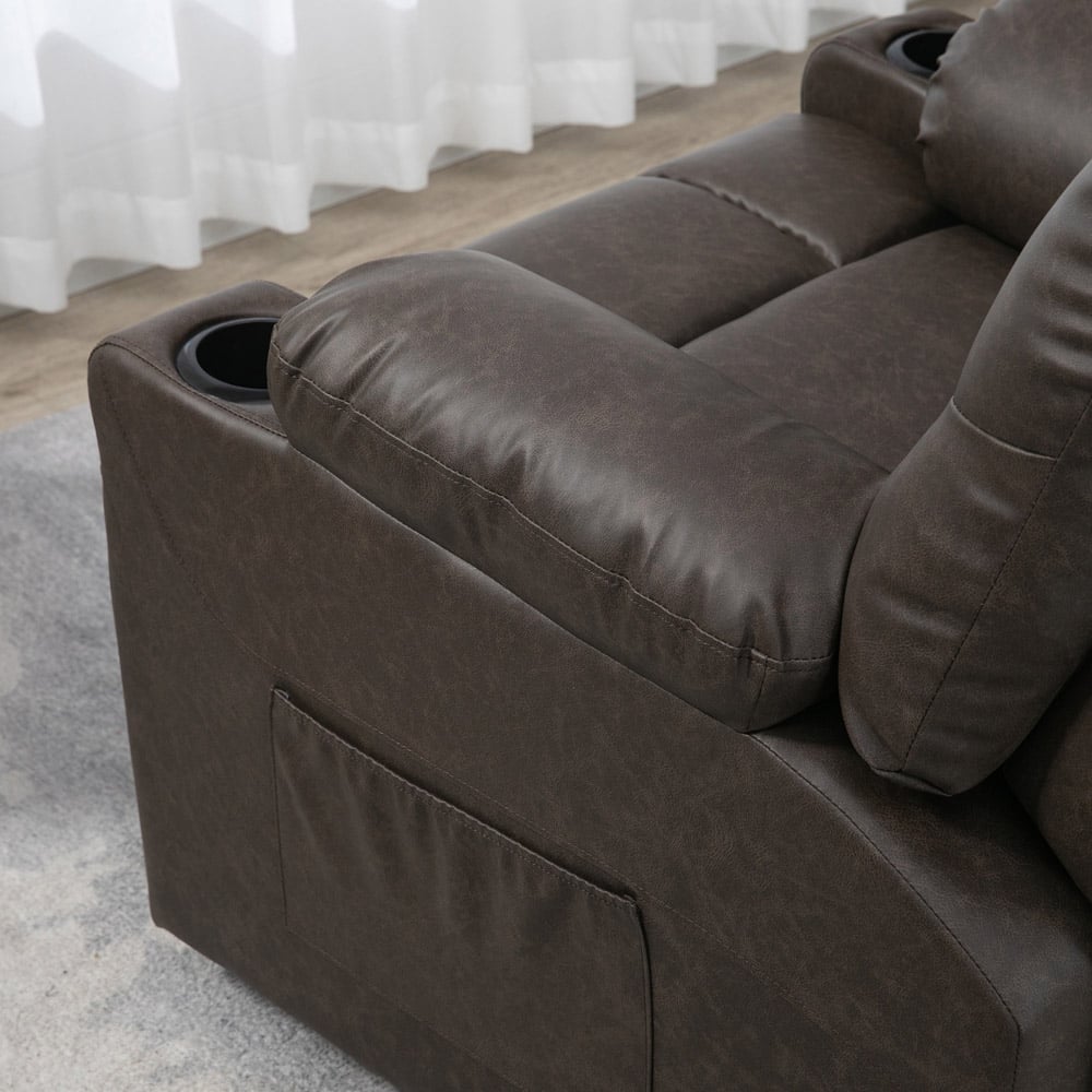 Portland Brown Manual Reclining Chair Image 3