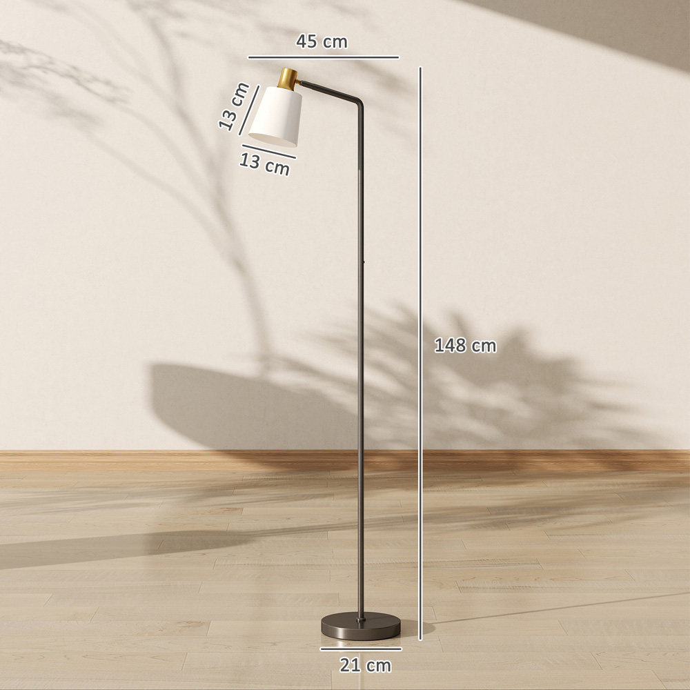 Portland Rotatable Head LED Black Floor Lamp Image 9