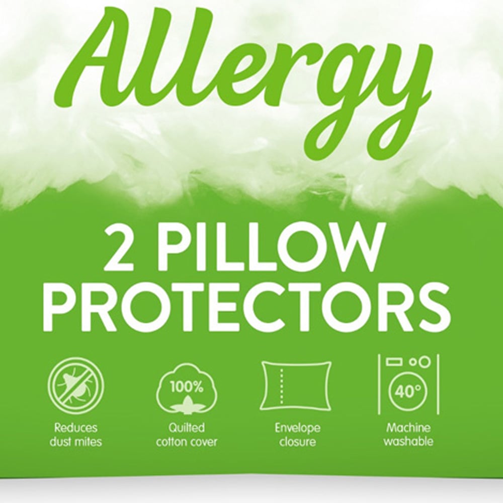Slumberdown AntiAllergy Pillow Protector 2 Pack Wilko