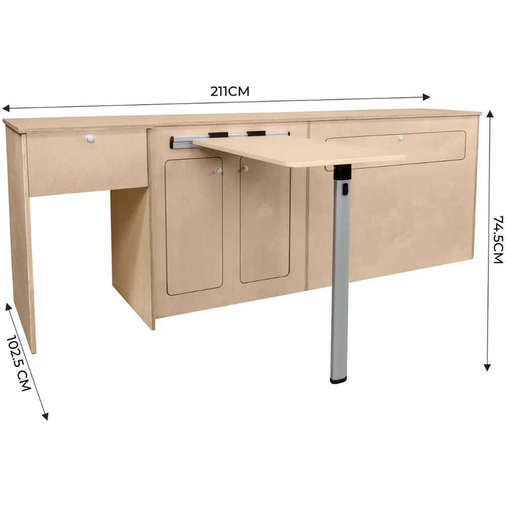 MonsterShop Right Hand Camper Kitchen Pod and Silver Compressor Fridge 42L Image 6