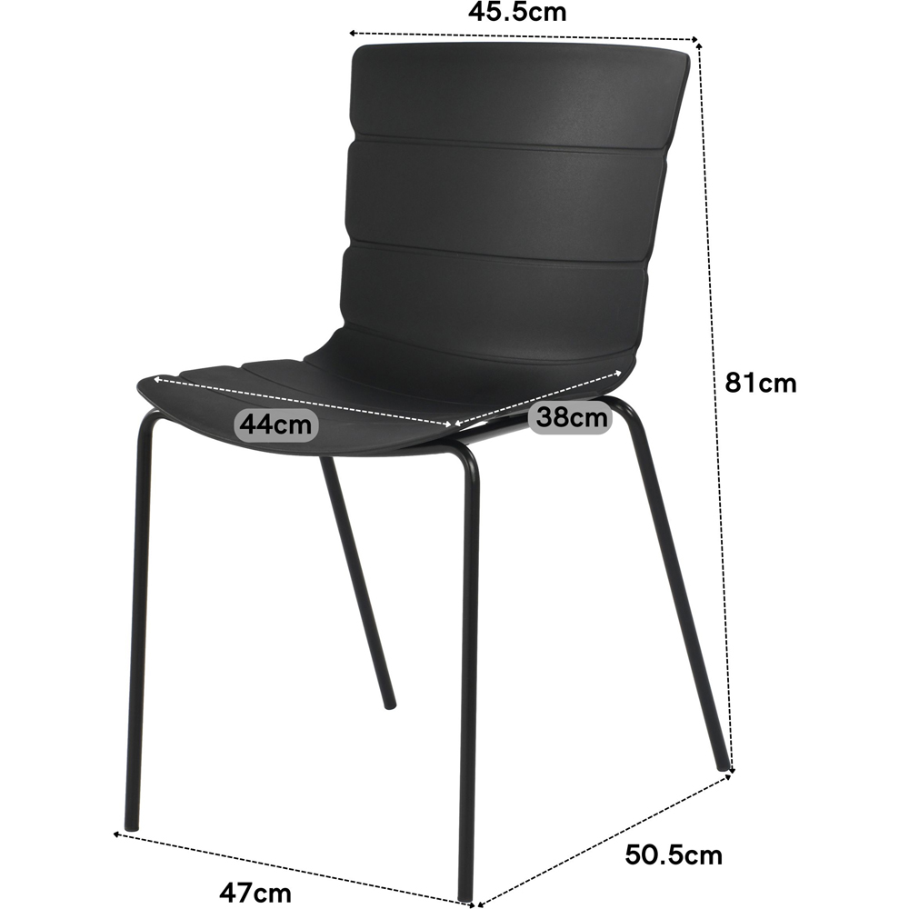 Core Products Aspen Bali 4 Seater Plastic Round Dining Set White and Black Image 7