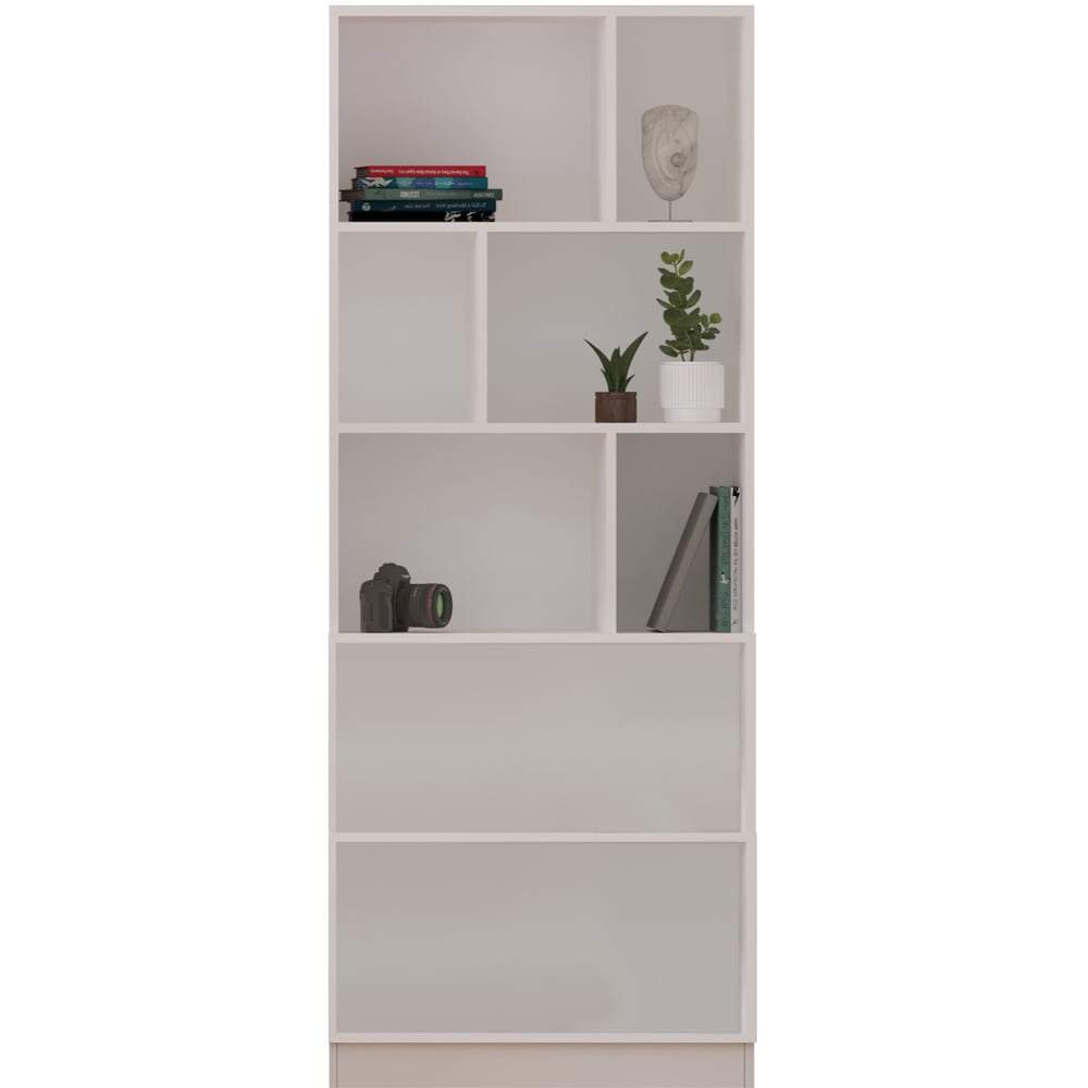 Evu Marie 2 Door Gold and White Bookcase Image 3
