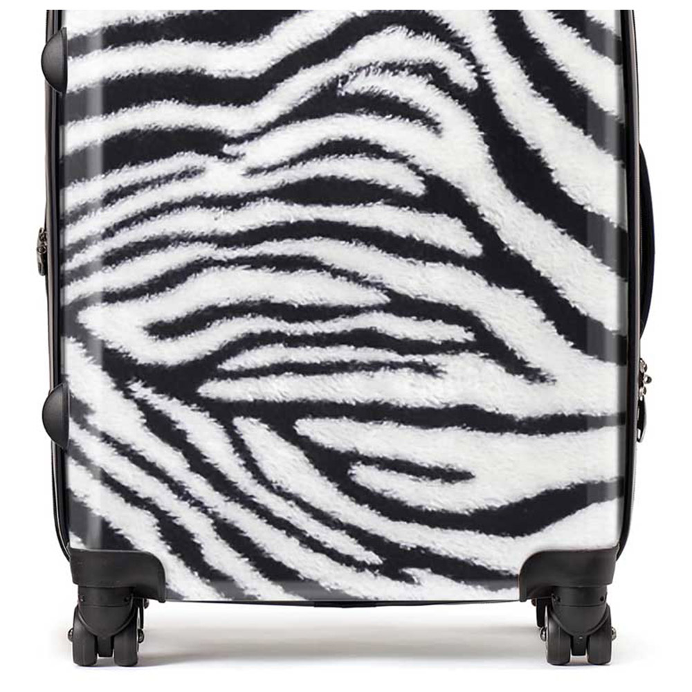 Warren Reed Designer Large Zebra Texture Pattern Suitcase Image 2