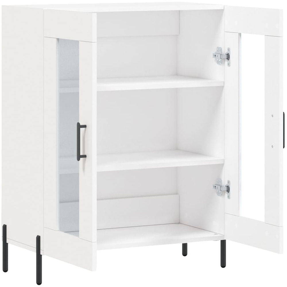 vidaXL 2 Glass Door White Sideboard Image 6