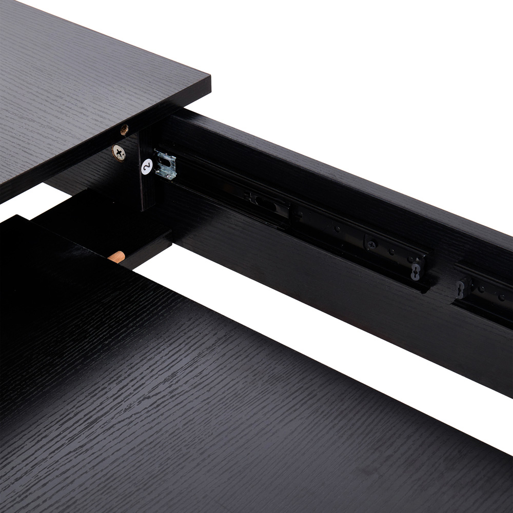 Living and Home 6 Seater Extendable Dining Set with Bench and Stool Black Image 5