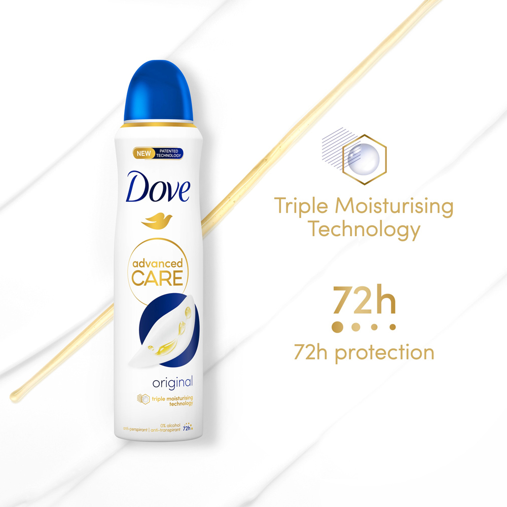 Dove Advanced Care Original Antiperspirant Deodorant Spray 200ml Image 5