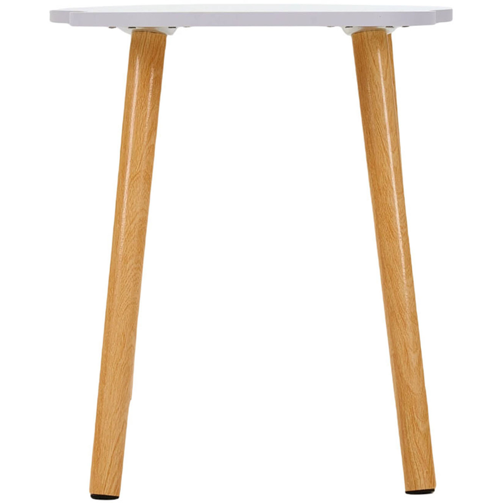 Living and Home White Cloud Shaped Coffee Table Image 4