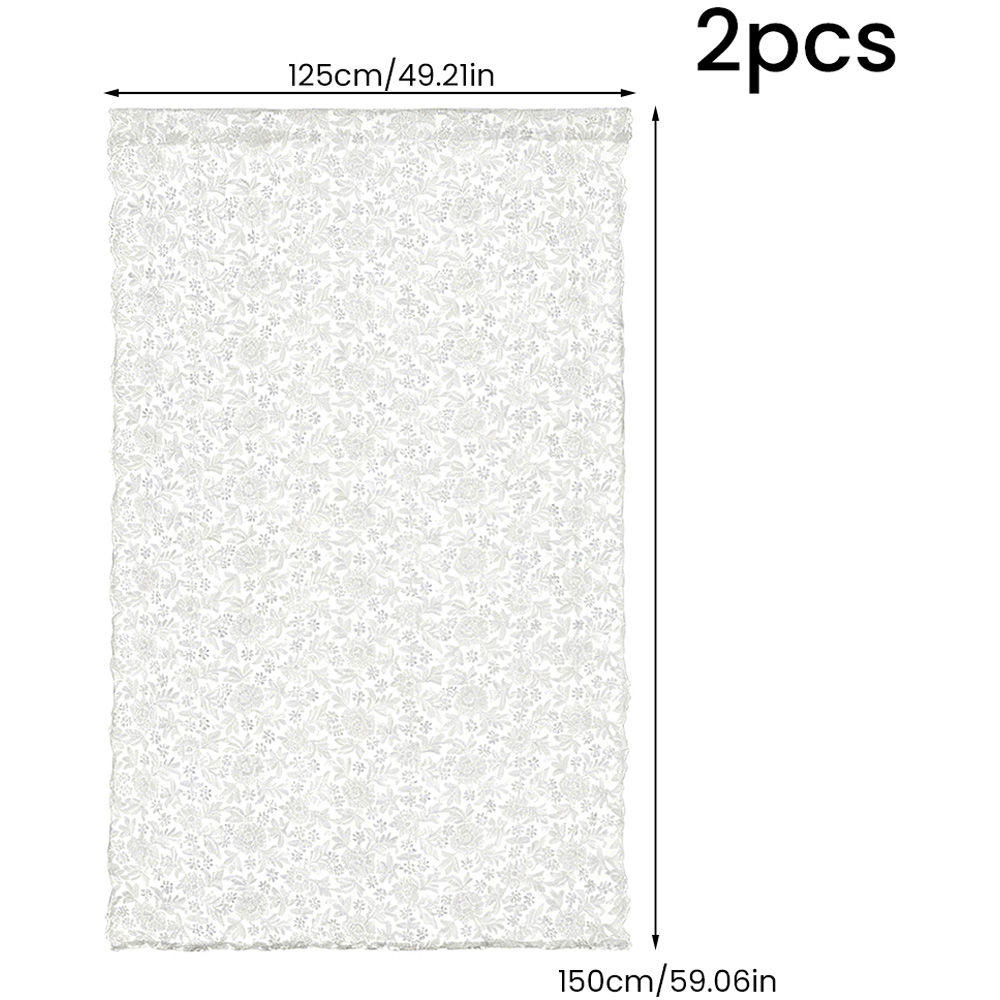 Living and Home Floral Lace Curtains 125 x 150cm Image 8