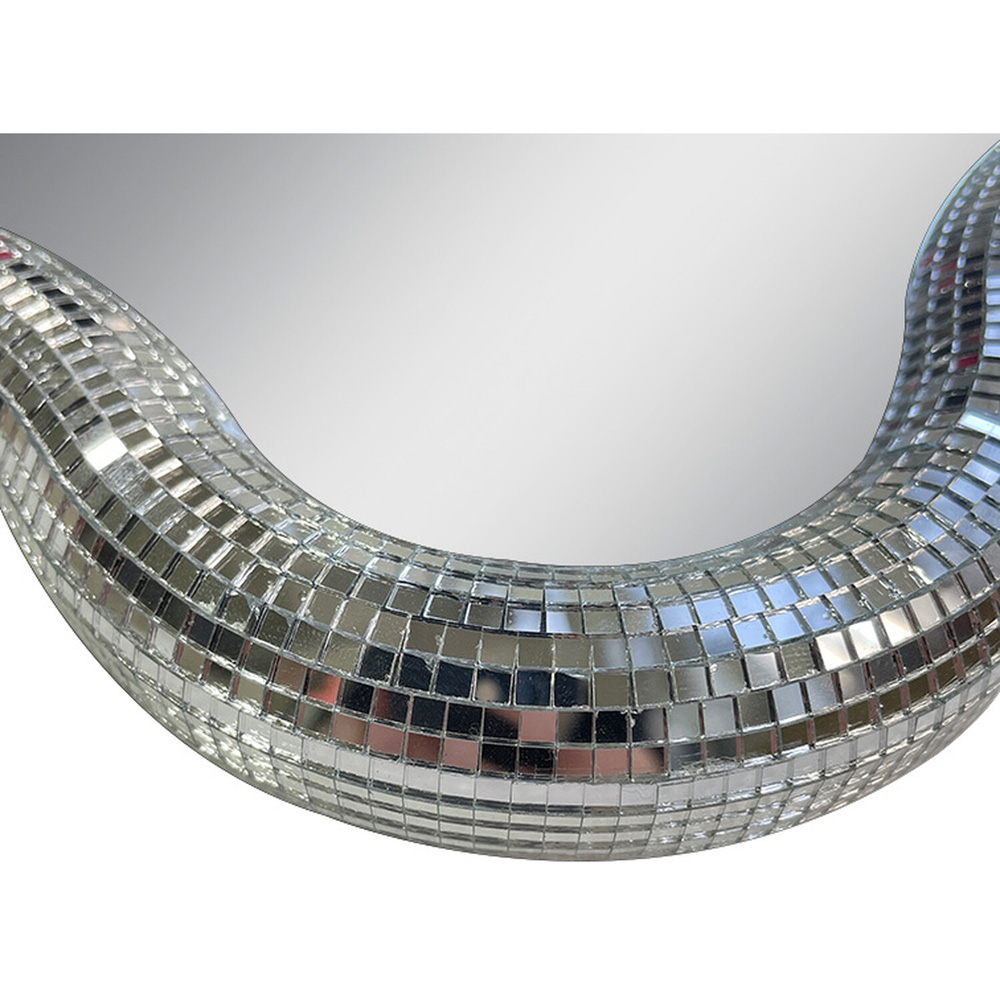 Wavy Disco Mirror Silver Image 5