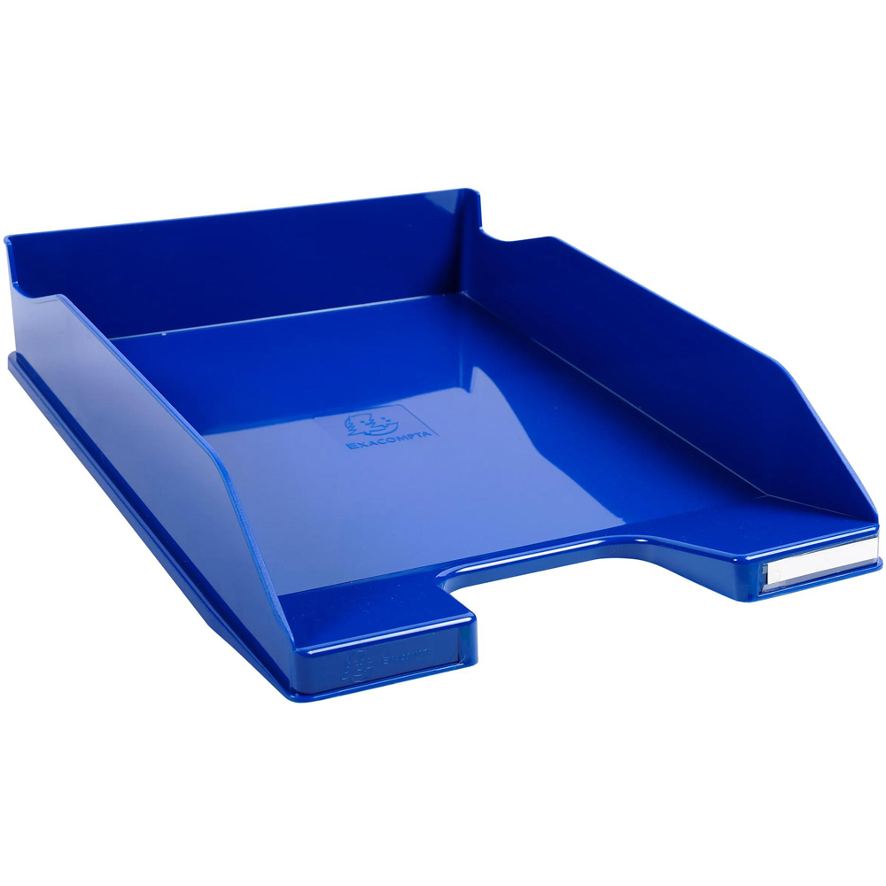 Exacompta Royal Blue Gloss Letter Tray 6 Pack Image 3
